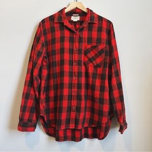 Denim & Supply Ralph Lauren Boyfriend Flannel - Red/Black Buffalo Plaid- Size XL
